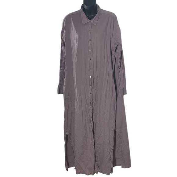 Natural life women’s L/XL cotton Lagenlook shirt dress relaxed casual summer - Picture 2 of 10